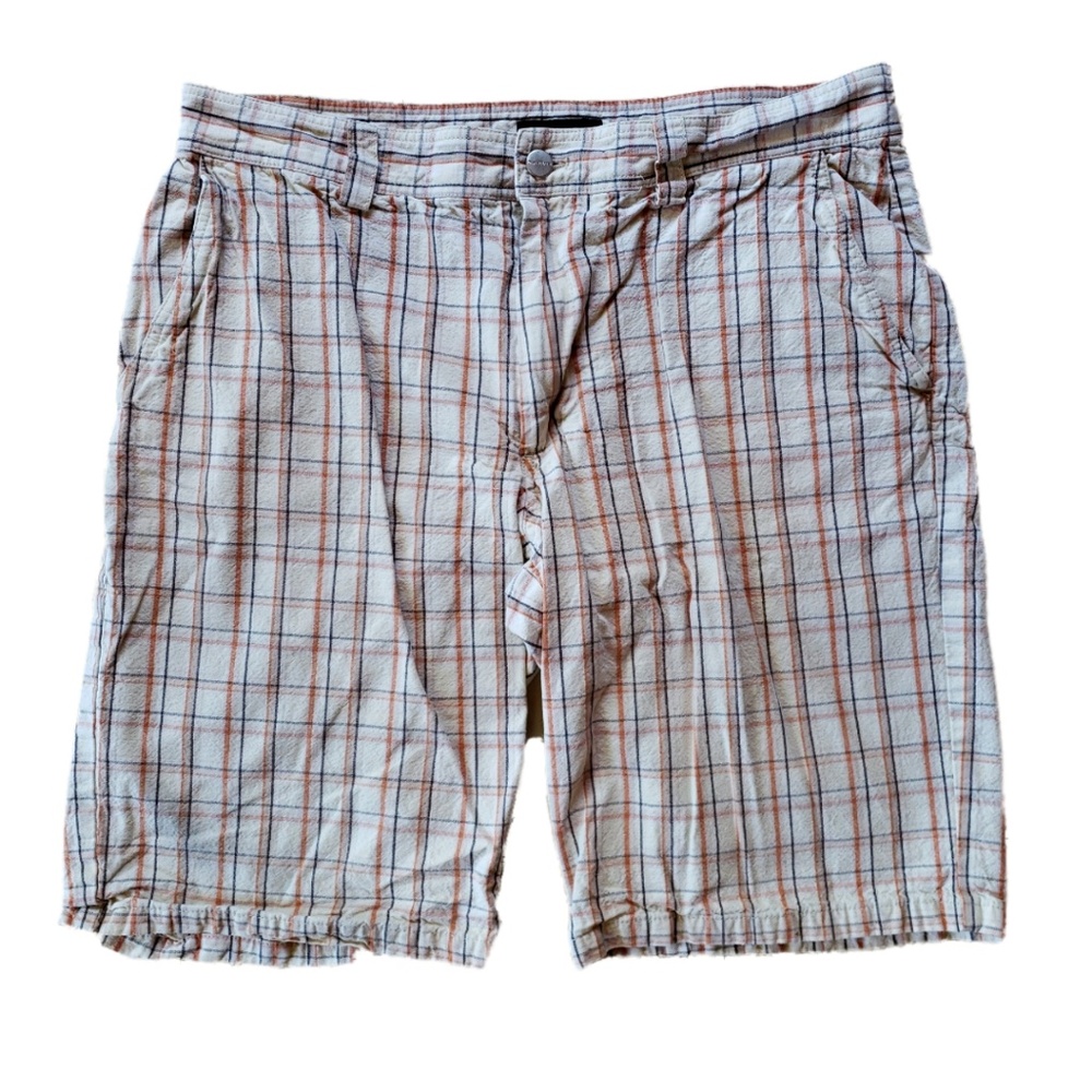Paul Frank flat front casual shorts size 34 plaid